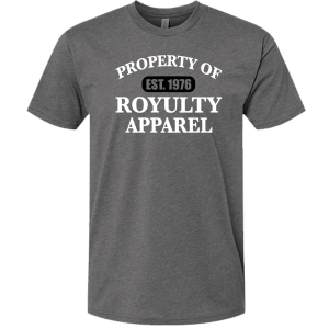 Property of Royulty Apparel Signature T- Shirt With Black & White Logo